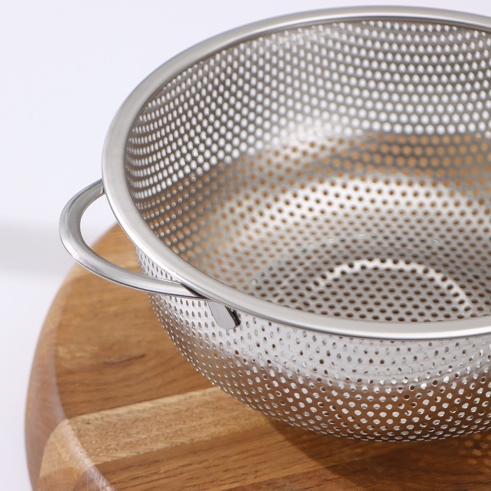 Дуршлаг из нержавеющей стали &laquo;Марко&raquo;, d=19 см, две ручки, цвет хромированный