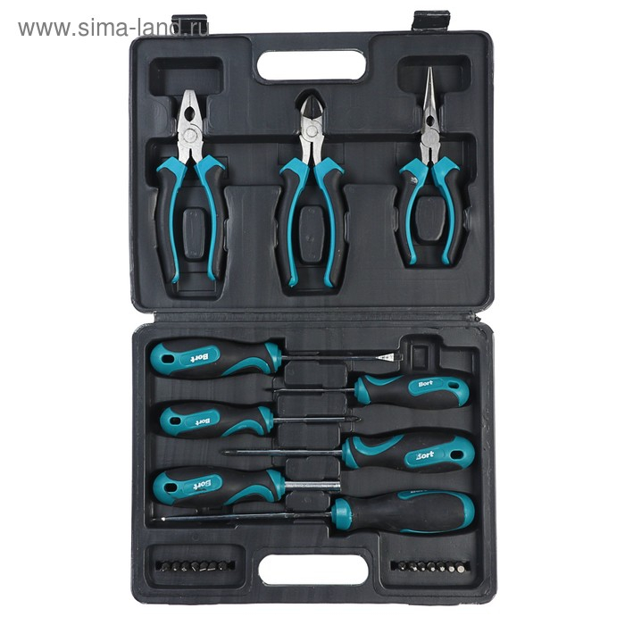 Набор ручного инструмента Bort BTK-24, сталь CrV, 24 предмета в чемодане Набор ручного инструмента Bort BTK-24, сталь CrV, 24 предмета в чемодане