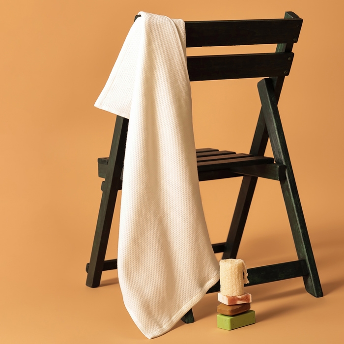 Полотенце вафельное Love Life Sweet Momemt 70х130 см, молочный, 100% хл, 300 гр/м2 Полотенце вафельное Love Life Sweet Momemt 70х130 см, молочный, 100% хл, 300 гр/м2