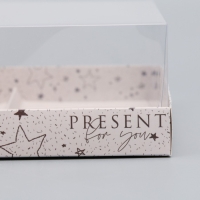 Коробка кондитерская для муссовых пирожных «Present for you», 17.8 х 17.8 х 6.5 см Коробка кондитерская для муссовых пирожных «Present for you», 17.8 х 17.8 х 6.5 см