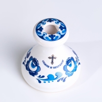 Подсвечник конус "Гжель", керамика Подсвечник конус "Гжель", керамика