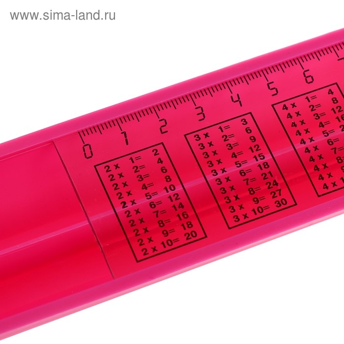 Пенал отличника с линейкой, пластик, микс