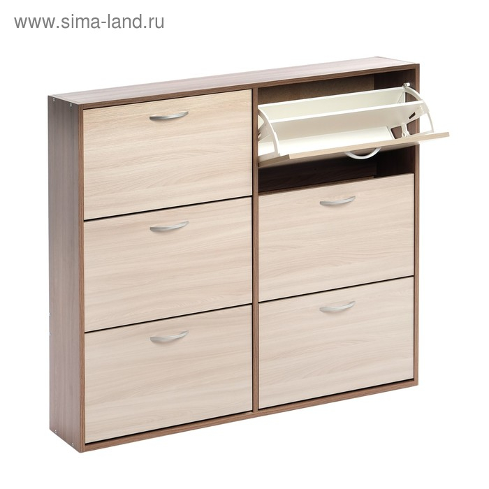 Обувница Приветливая-4, 1186х223х1096, Ясень шимо тёмный/Ясень шимо светлый Обувница Приветливая-4, 1186х223х1096, Ясень шимо тёмный/Ясень шимо светлый