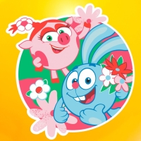 Мяч прыгун Смешарики &laquo;Крош и Нюша&raquo;, d=45 см, 350 г, цвет МИКС