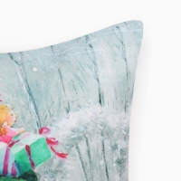 Новый год. Чехол на подушку Этель "Дед Мороз" 40*40 см, 100 п/э, велюр