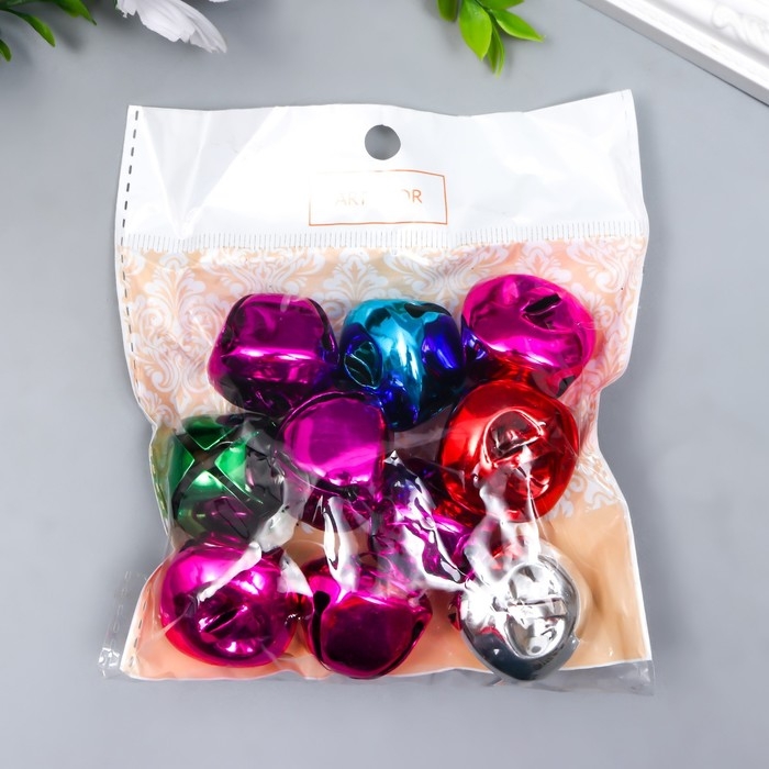 Набор декора для творчества металл Набор декора для творчества металл "Колокольчики большие" d=3 см набор 10 шт