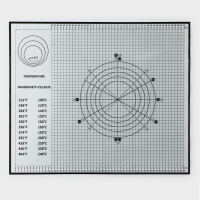 Армированный коврик для выпечки с разметкой KONFINETTA, силикон, 60&times;50 см, цвет чёрный