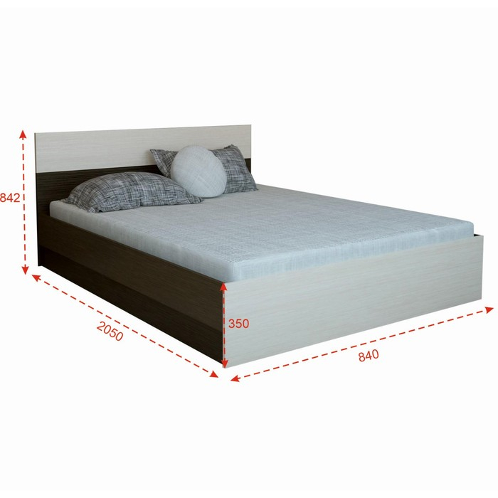 Кровать Юнона 800х2000, Венге/Дуб Кровать Юнона 800х2000, Венге/Дуб