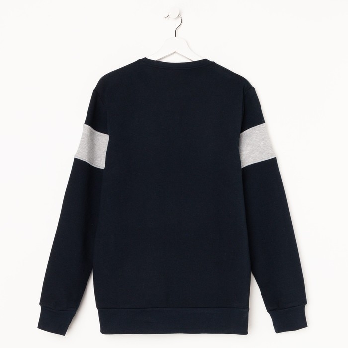 Свитшот мужской, цвет синий/серый, размер 54