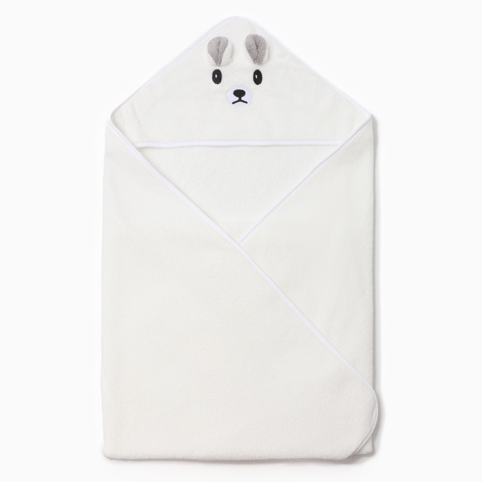 Полотенце-уголок LoveLife Полотенце-уголок LoveLife "Мишка", цв. белый, 80х80 см, 100% пэ, микрофибра