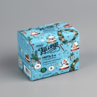 Гирлянда &laquo;Нить&raquo; 5 м с насадками &laquo;Шарики зелёные&raquo;, IP20, прозрачная нить, 30 LED, свечение зелёное, 8 режимов, 220 В