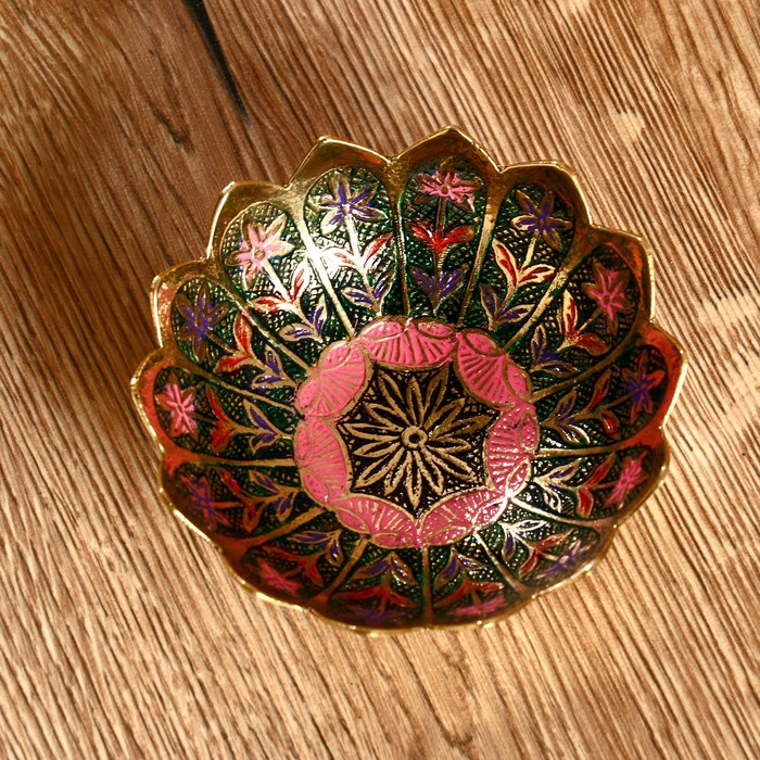 Блюдо латунь Блюдо латунь "Миа" 9,5х9,5х4,5 см