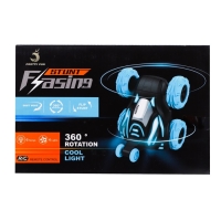 Машина-перевёртыш радиоуправляемая &laquo;Трюкач&raquo;, свет, работает от аккумулятора, цвет оранжевый