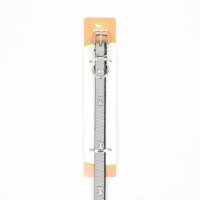 Ошейник с косточками светоотражающий, 37 х 1,3 см, ОШ 26-33, чёрный