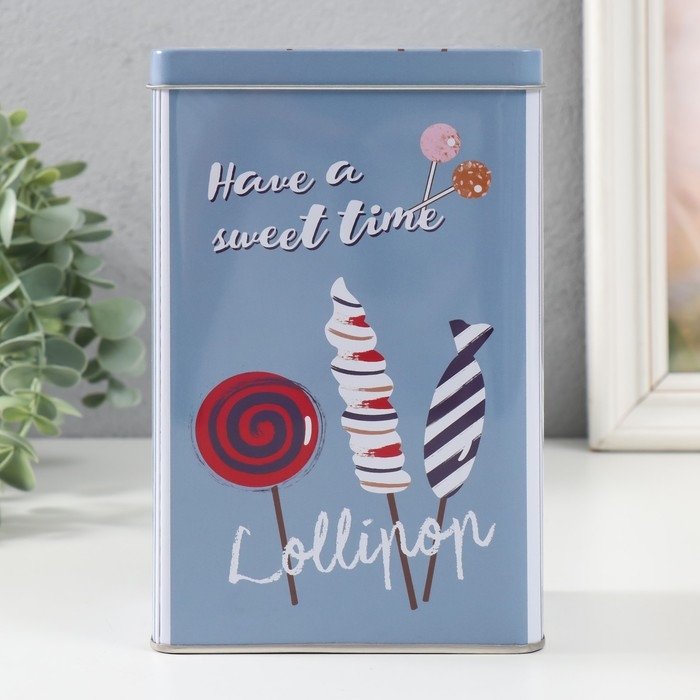 Шкатулка металл прямоугольная Шкатулка металл прямоугольная "Леденцы" 7,8х12,2х18,6 см
