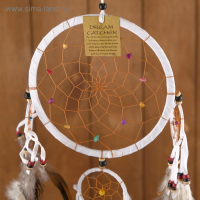 Ловец снов "Пять колец" белый 25х0,5х50 см Ловец снов "Пять колец" белый 25х0,5х50 см