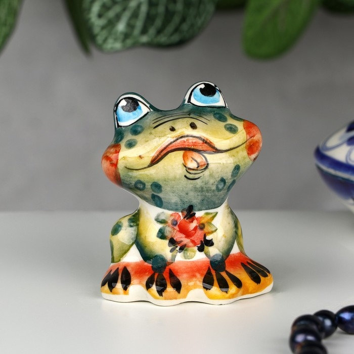 Сувенир &laquo;Лягушка Ква&raquo;, 5 см, цвет  гжель