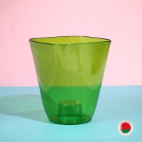Горшок для орхидей, 2,5 л, 16,4 × 18,5 см, пластик, прозрачно-зелёный Горшок для орхидей, 2,5 л, 16,4 × 18,5 см, пластик, прозрачно-зелёный