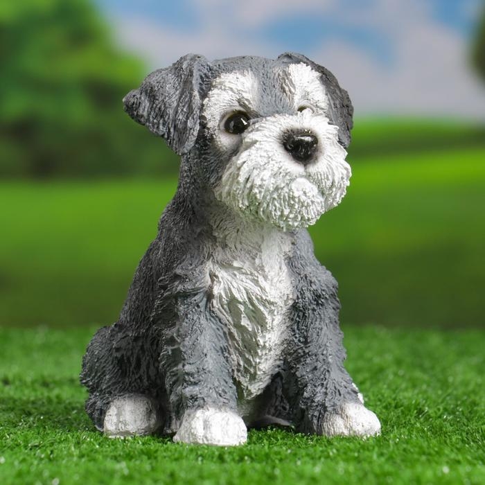 Садовая фигура Садовая фигура "Щенок Миттельшнауцера" 19х15см