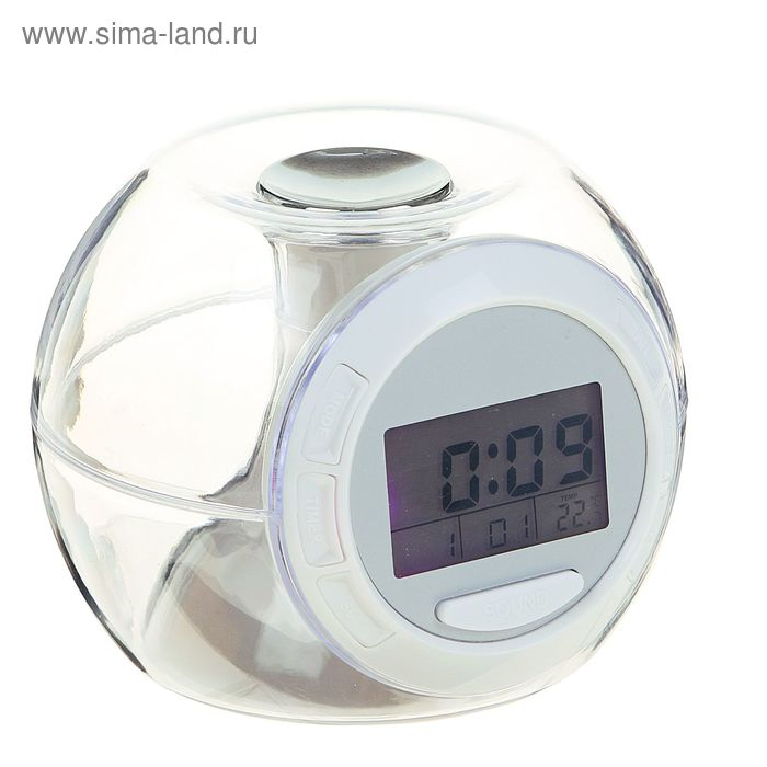 Будильник Luazon LB-06, 7 цветов дисплея, 6 мелодий, прозрачный Будильник Luazon LB-06, 7 цветов дисплея, 6 мелодий, прозрачный