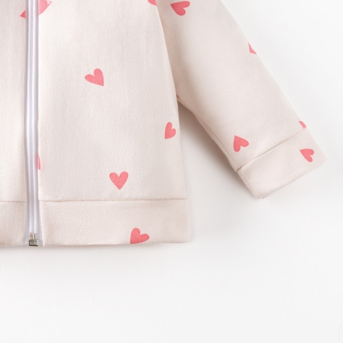 Комплект: худи и брюки Крошка Я &laquo;Зайчик&raquo;, рост 86-92 см, цвет бежевый/розовый