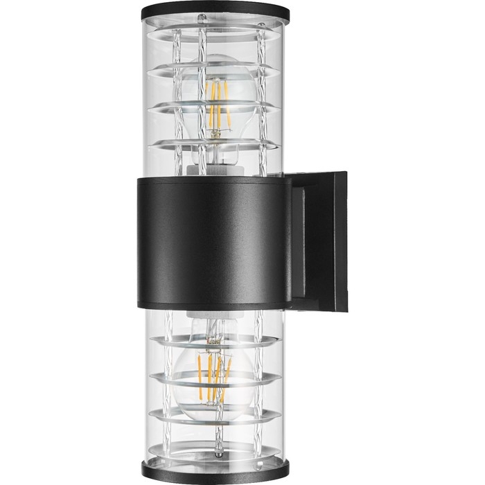 Светильник настенный, накладной Duwi TECHNO, 170х108х320мм, 2хЕ27, алюм/стекло, IP65, черный Светильник настенный, накладной Duwi TECHNO, 170х108х320мм, 2хЕ27, алюм/стекло, IP65, черный