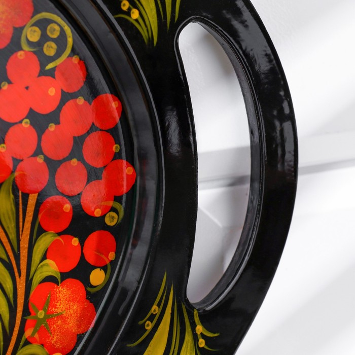 Поднос &laquo;Хохлома&raquo;, средний, ручная роспись, микс