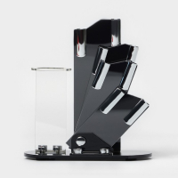 Набор кухонный на подставке «Изгиб», 5 предметов: 4 ножа, лезвие 7,5 см, 10 см, 13 см, 15 см, овощечистка, цвет красный Набор кухонный на подставке «Изгиб», 5 предметов: 4 ножа, лезвие 7,5 см, 10 см, 13 см, 15 см, овощечистка, цвет красный