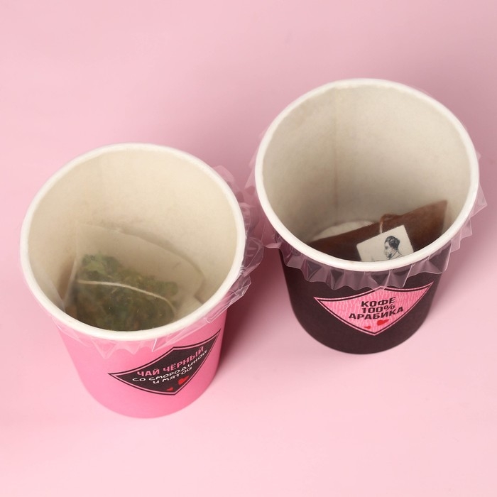 Подарочный набор &laquo;Со вкусом первого свидания&raquo; кофе: 100% арабика 8 г. и чайный напиток 3 г.