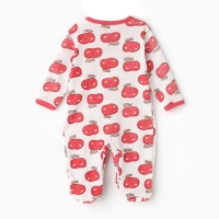 Комбинезон детский (3 шт.), цвет жёлтый/красный/зелёный, рост 62 см