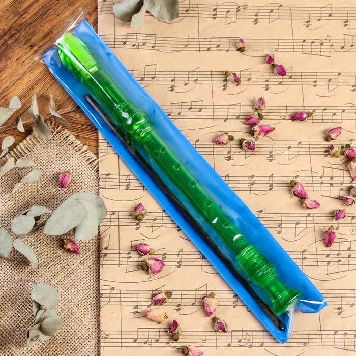 Блокфлейта Music Life, 8 отверстий, немецкая система, зеленая