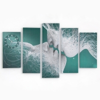 Часы-картина настенные модульные "Притяжение", бесшумные, 80 х 140 см