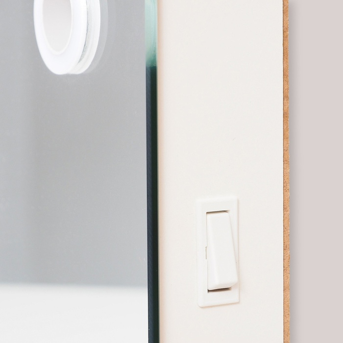 Зеркало, гримёрное, настенное, 11 лампочек, 80 х60 см Зеркало, гримёрное, настенное, 11 лампочек, 80 х60 см