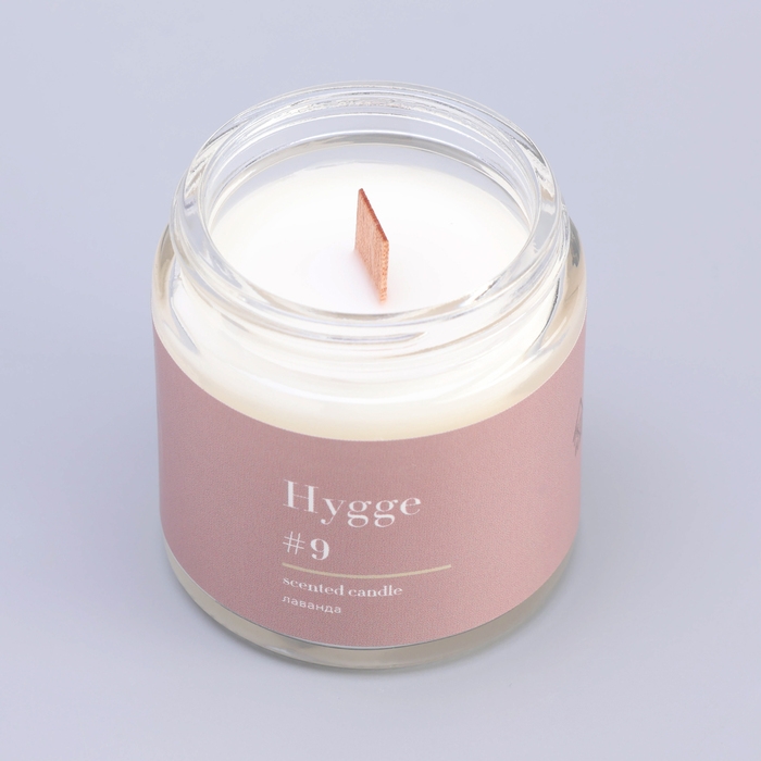 Свеча ароматическая Свеча ароматическая "Hygge" #9 Лаванда, соевый воск, в банке, 90 г