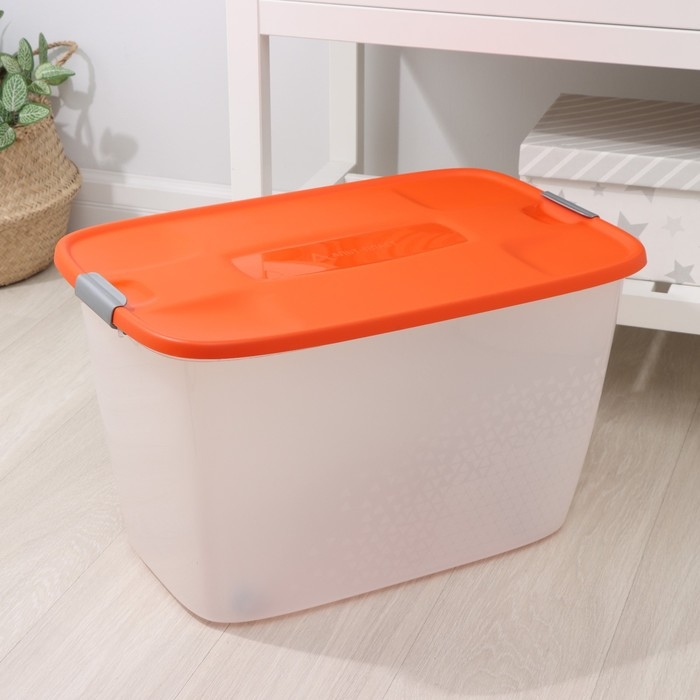 Бокс универсальный, на колёсиках, 56 л, 60×40×36 см, цвет МИКС Бокс универсальный, на колёсиках, 56 л, 60×40×36 см, цвет МИКС