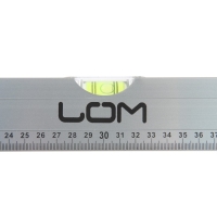 Уровень алюминиевый ЛОМ, 2 глазка, линейка, 600 мм Уровень алюминиевый ЛОМ, 2 глазка, линейка, 600 мм