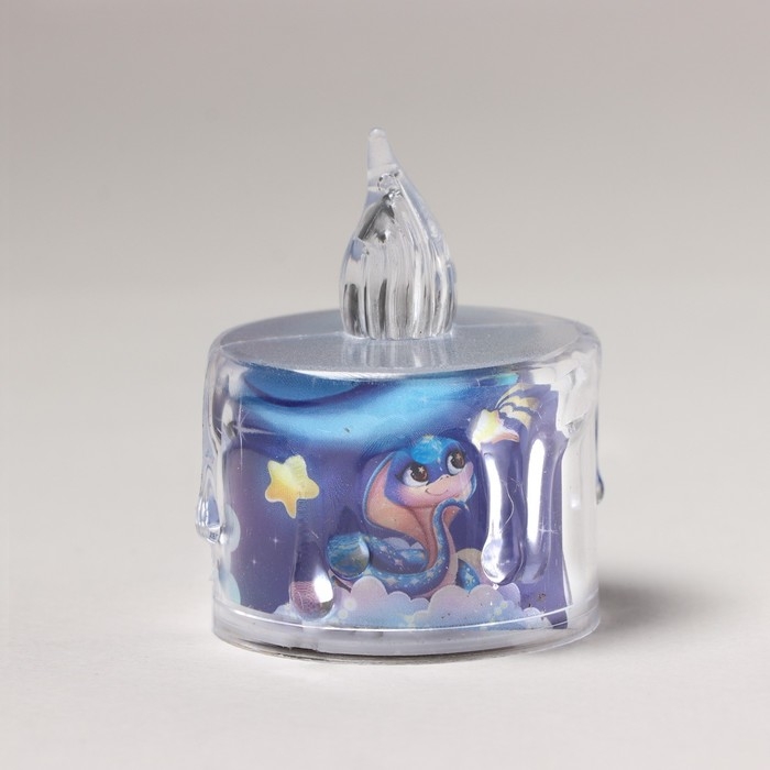 Электронная свеча новогодняя мод. СВ-21 &laquo;Новый год: Змейки&raquo;, 5 х 3,8 см