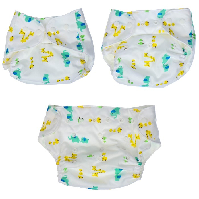 Многоразовый подгузник с вкладышем &laquo;Жирафы&raquo;