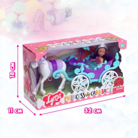 Карета с лошадкой и куклой Lyna, МИКС Карета с лошадкой и куклой Lyna, МИКС