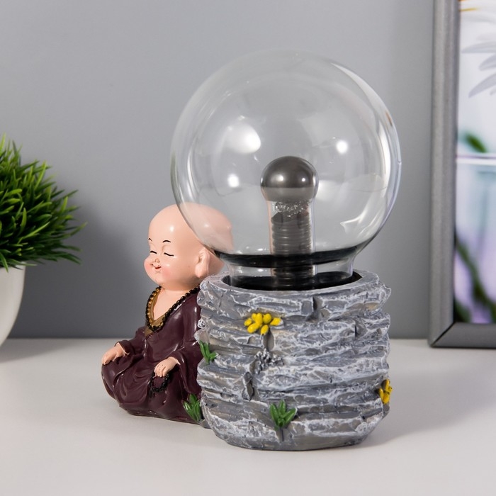 Плазменный шар Плазменный шар "Лаоши" коричневый 13х7х17 см RISALUX