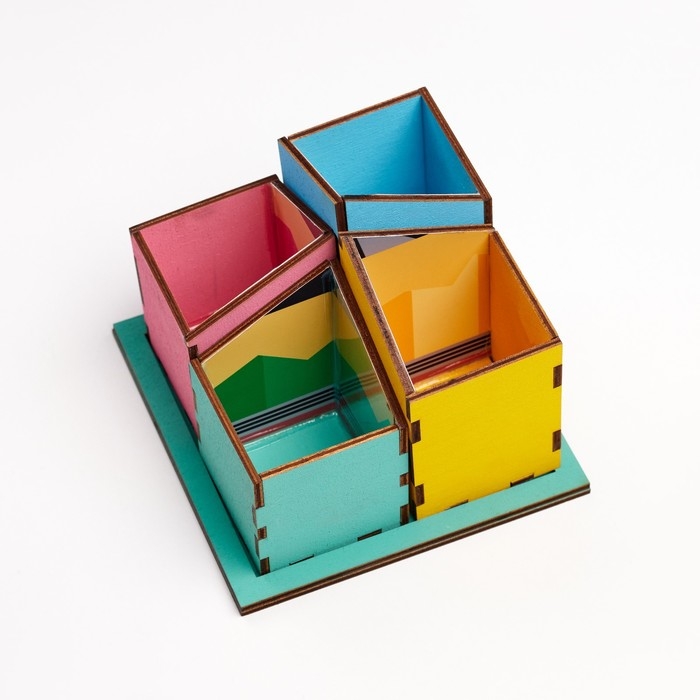 Органайзер для канцелярии "Карандаши" 15,5х15,5х13,5 см