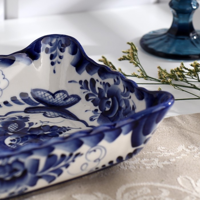 Блюдо под заливное, гжель Блюдо под заливное, гжель