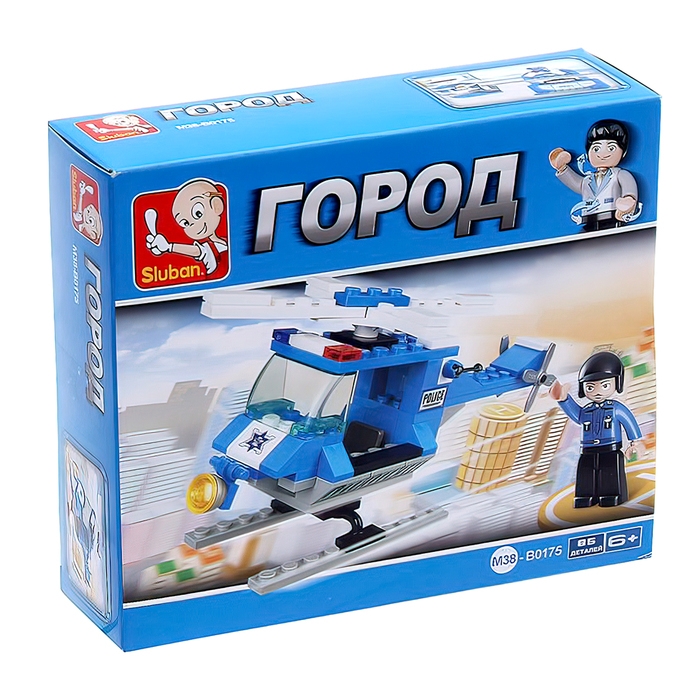 Конструктор «Полицейский вертолёт», 85 деталей Конструктор «Полицейский вертолёт», 85 деталей