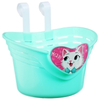 Корзинка детская Dream Bike &laquo;Мяу!&raquo;, цвет бирюзовый