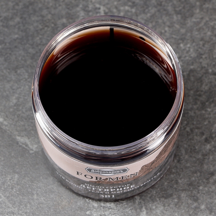 Мыло густое Мыло густое "FOR MEN" 3в1 Дегтярное, черное 280 мл "Добропаровъ"