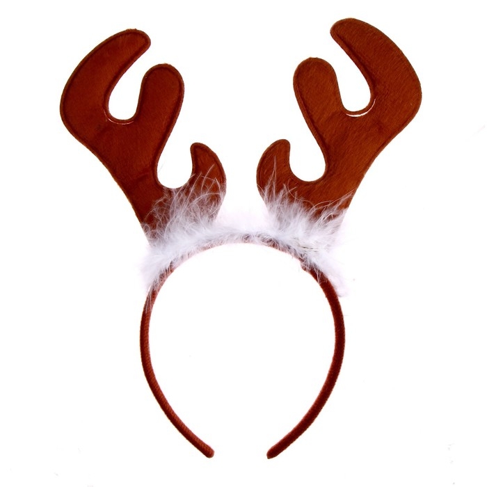 Карнавальный ободок &laquo;Рога&raquo;, с пухом
