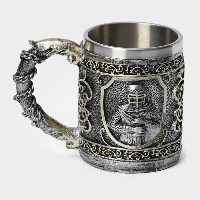Кружка &laquo;Рыцарь&raquo;, 400 мл, серебристый