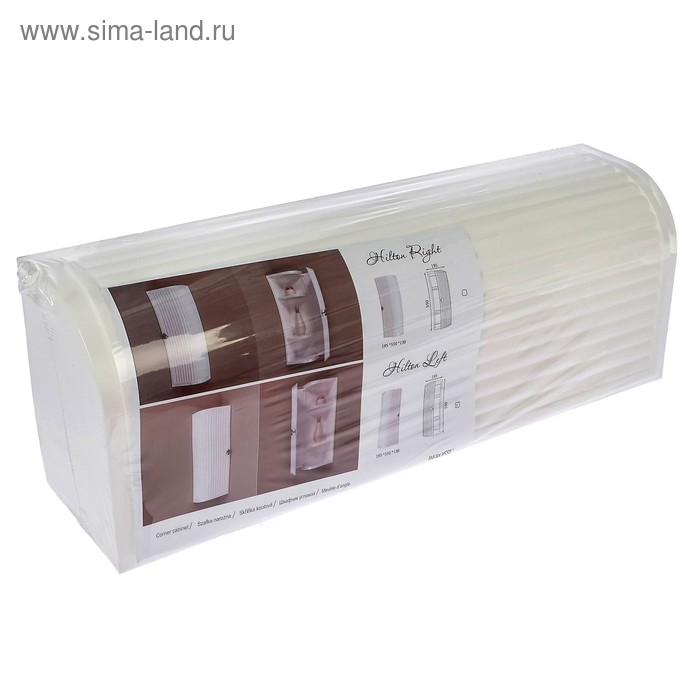 Шкафчик угловой Hilton Right, цвет снежно-белый