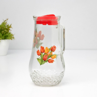 Набор питьевой &laquo;Букеты&raquo;, 3 предмета: кувшин 1,7 л, стаканы 230 мл, 2 шт, рисунок МИКС