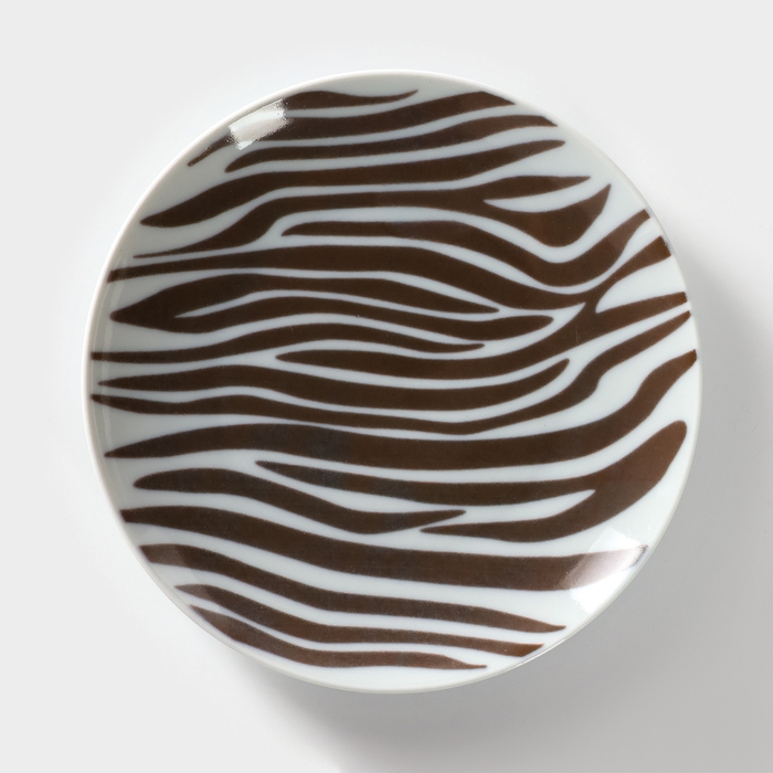 Тарелка фарфоровая &laquo;Сафари. Зебра&raquo;, d=17,5 см